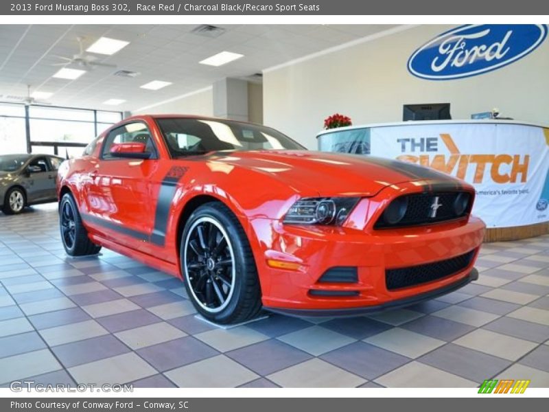 Race Red / Charcoal Black/Recaro Sport Seats 2013 Ford Mustang Boss 302