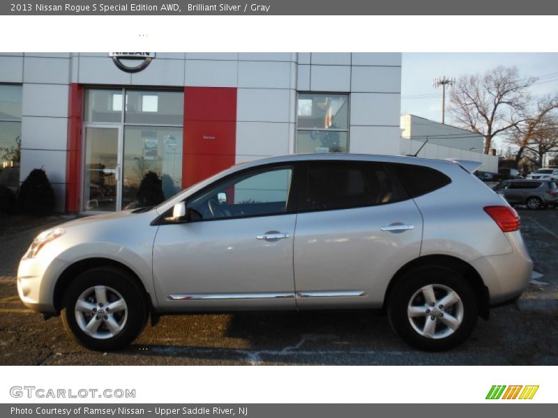 Brilliant Silver / Gray 2013 Nissan Rogue S Special Edition AWD