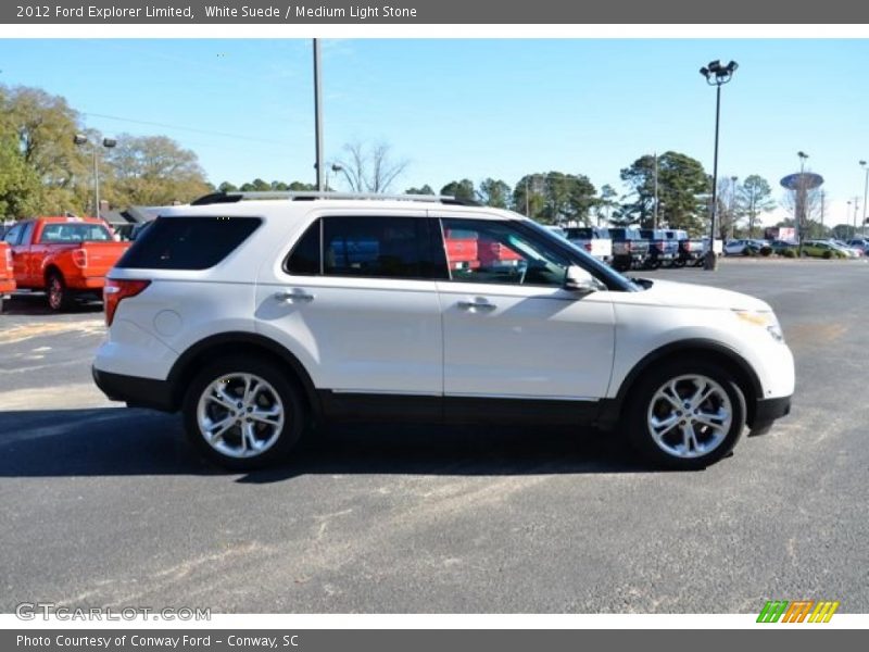 White Suede / Medium Light Stone 2012 Ford Explorer Limited