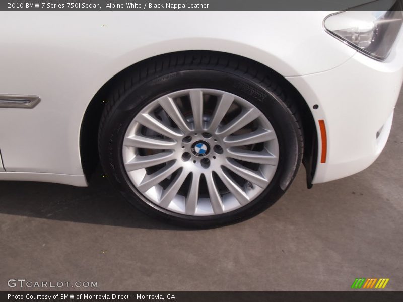 Alpine White / Black Nappa Leather 2010 BMW 7 Series 750i Sedan