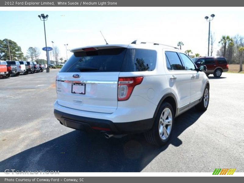 White Suede / Medium Light Stone 2012 Ford Explorer Limited