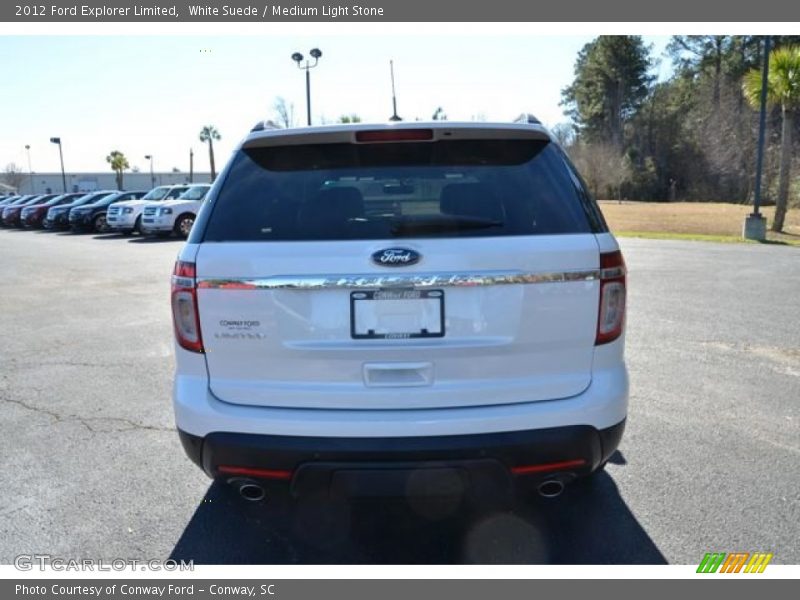 White Suede / Medium Light Stone 2012 Ford Explorer Limited