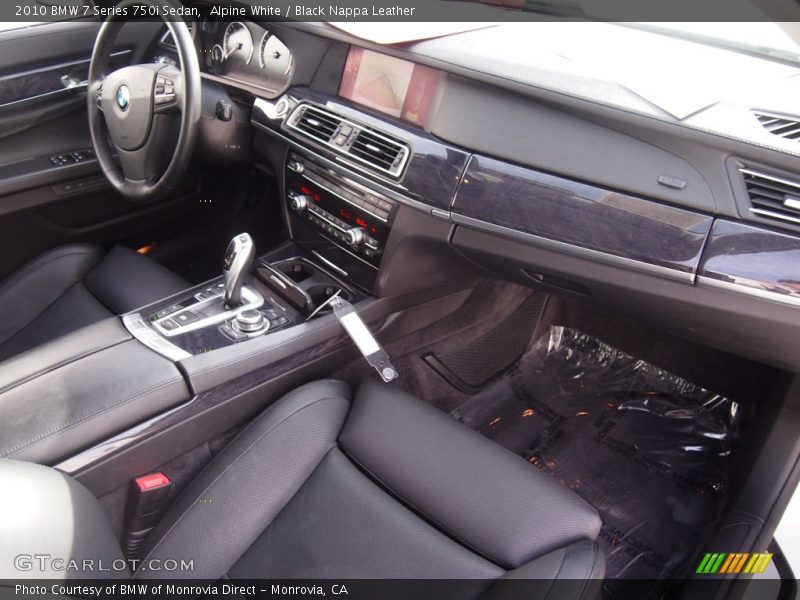 Alpine White / Black Nappa Leather 2010 BMW 7 Series 750i Sedan