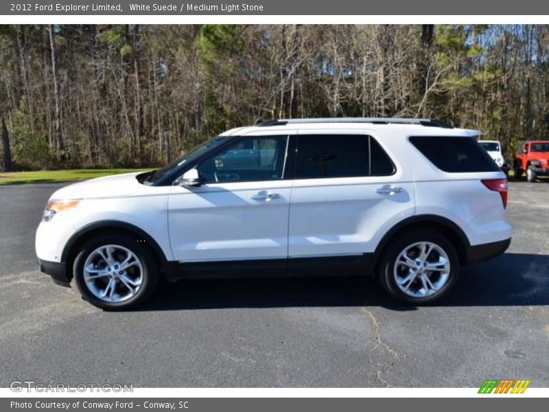 White Suede / Medium Light Stone 2012 Ford Explorer Limited