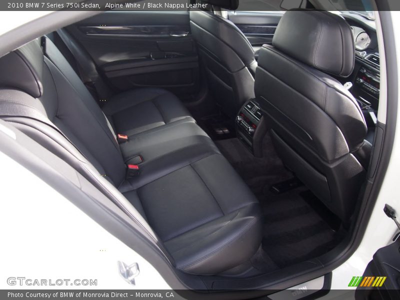 Alpine White / Black Nappa Leather 2010 BMW 7 Series 750i Sedan