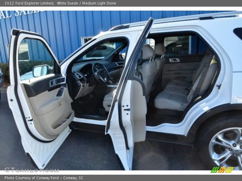 White Suede / Medium Light Stone 2012 Ford Explorer Limited