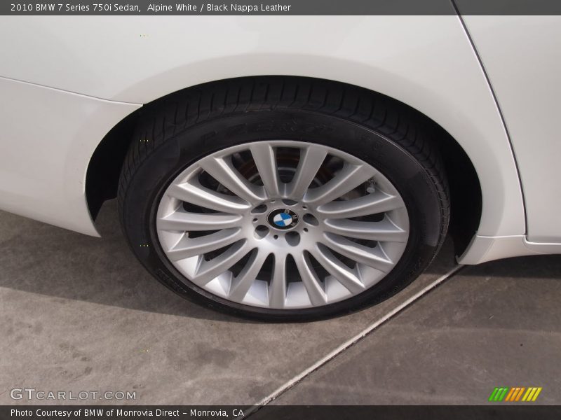 Alpine White / Black Nappa Leather 2010 BMW 7 Series 750i Sedan
