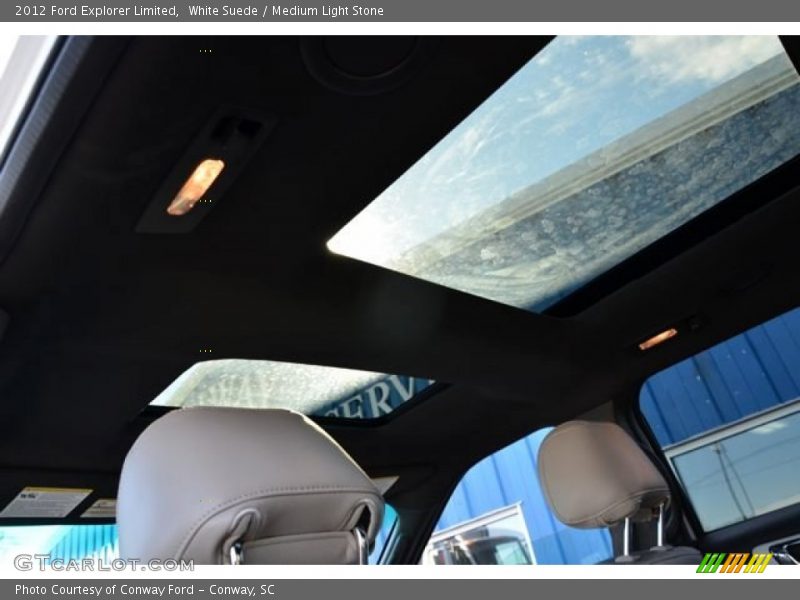 White Suede / Medium Light Stone 2012 Ford Explorer Limited