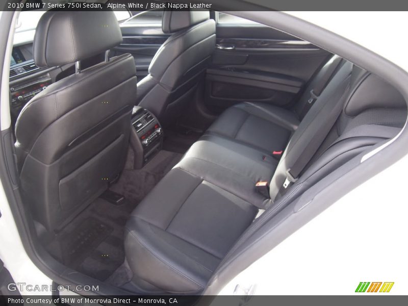Alpine White / Black Nappa Leather 2010 BMW 7 Series 750i Sedan