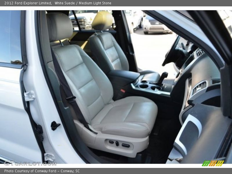 White Suede / Medium Light Stone 2012 Ford Explorer Limited