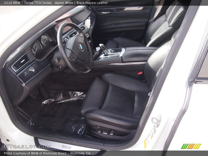 Alpine White / Black Nappa Leather 2010 BMW 7 Series 750i Sedan