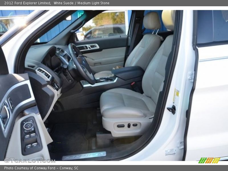 White Suede / Medium Light Stone 2012 Ford Explorer Limited