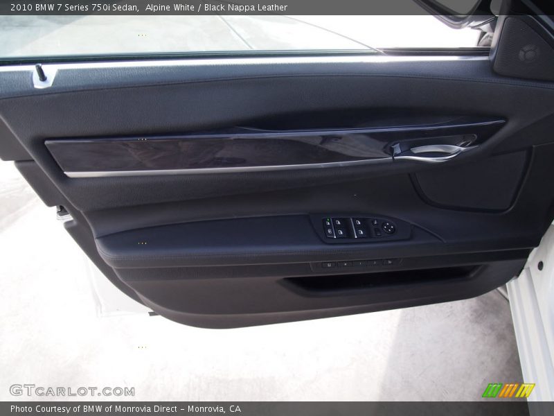 Alpine White / Black Nappa Leather 2010 BMW 7 Series 750i Sedan