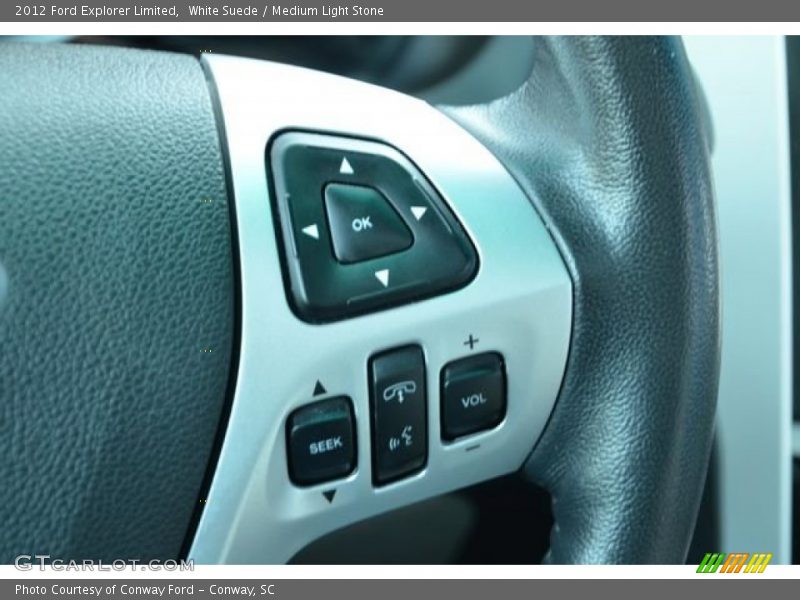White Suede / Medium Light Stone 2012 Ford Explorer Limited