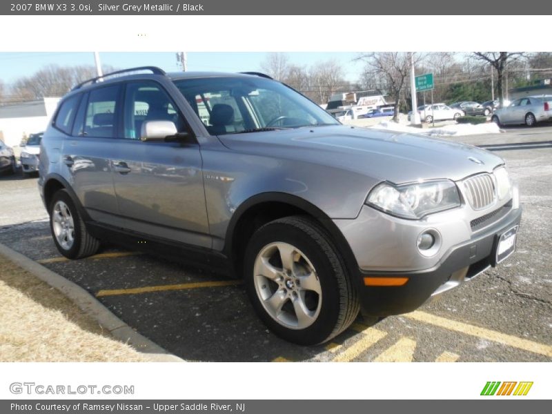 Silver Grey Metallic / Black 2007 BMW X3 3.0si