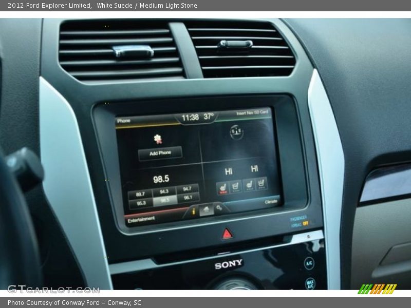 White Suede / Medium Light Stone 2012 Ford Explorer Limited