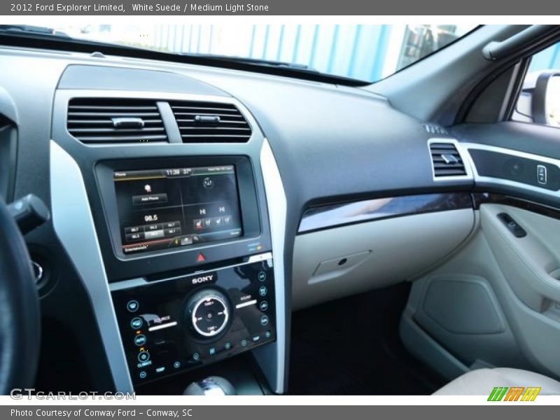 White Suede / Medium Light Stone 2012 Ford Explorer Limited