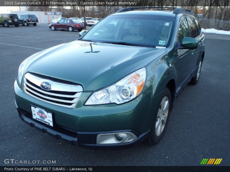 Cypress Green Pearl / Warm Ivory 2010 Subaru Outback 2.5i Premium Wagon