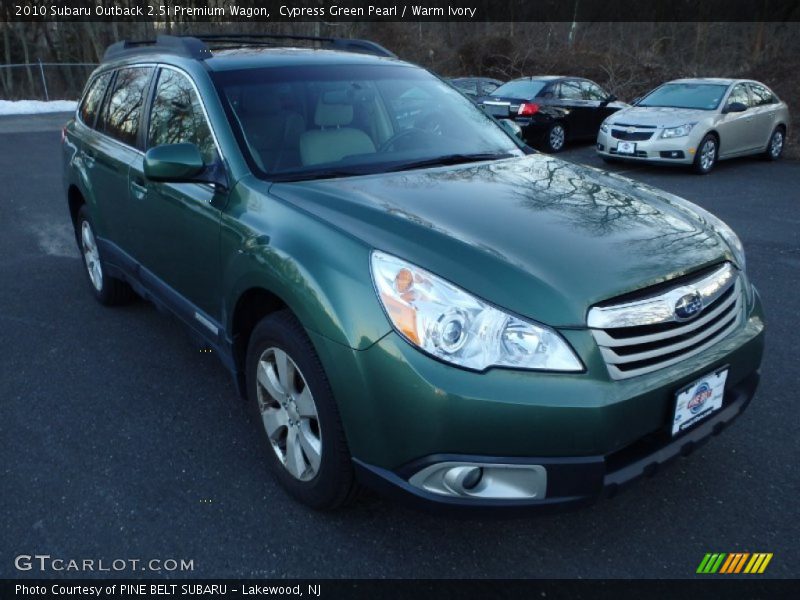 Cypress Green Pearl / Warm Ivory 2010 Subaru Outback 2.5i Premium Wagon