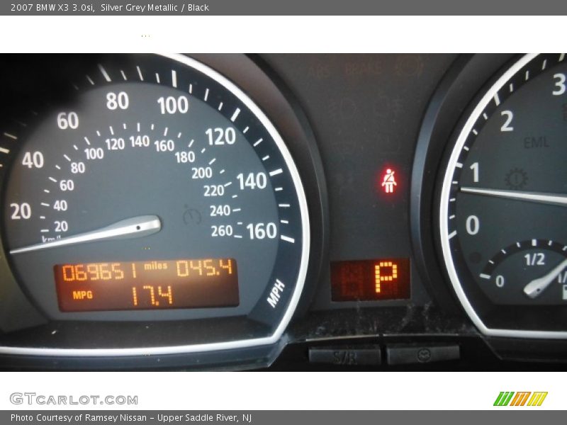 Silver Grey Metallic / Black 2007 BMW X3 3.0si