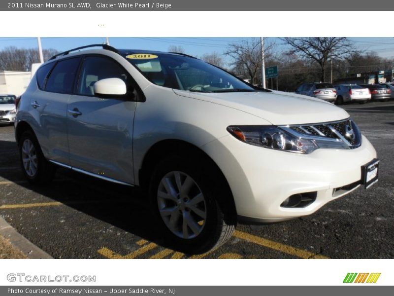 Glacier White Pearl / Beige 2011 Nissan Murano SL AWD