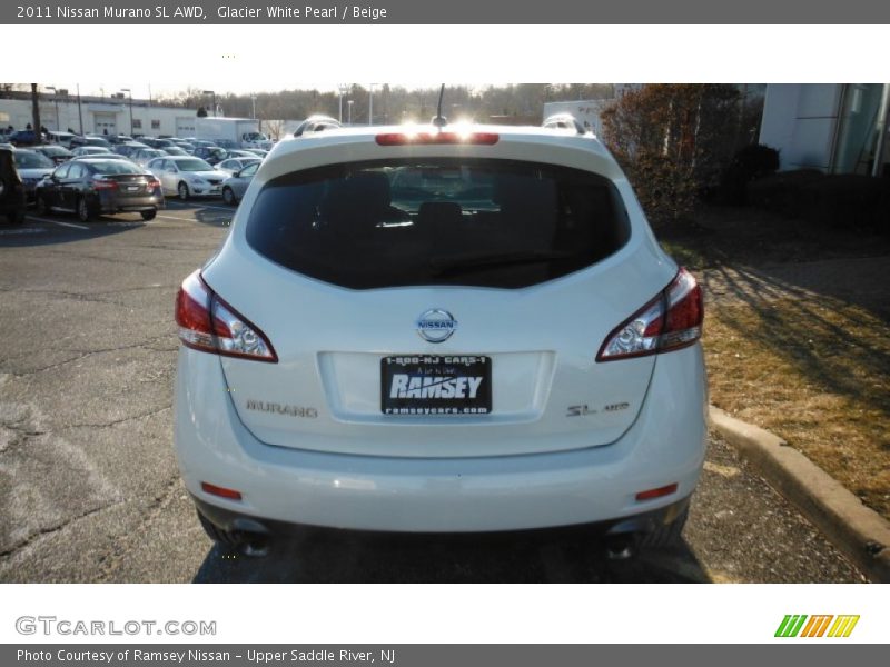 Glacier White Pearl / Beige 2011 Nissan Murano SL AWD