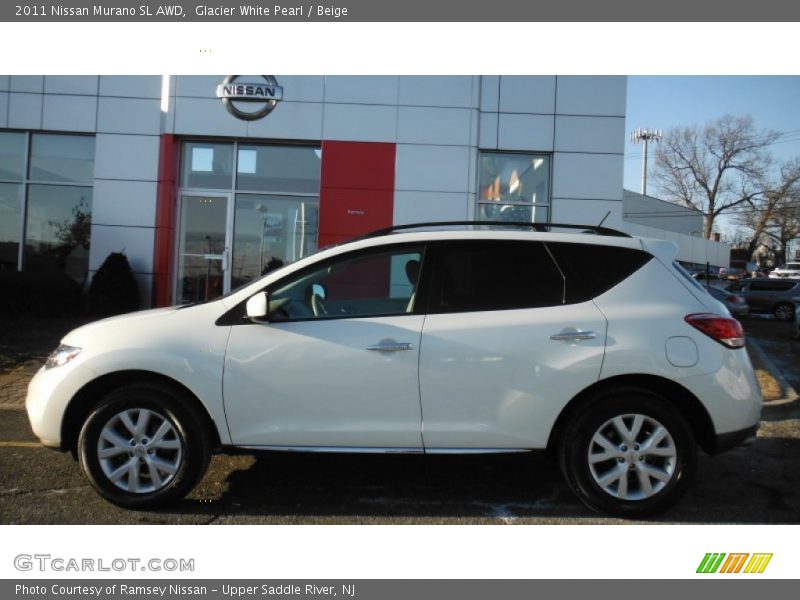 Glacier White Pearl / Beige 2011 Nissan Murano SL AWD