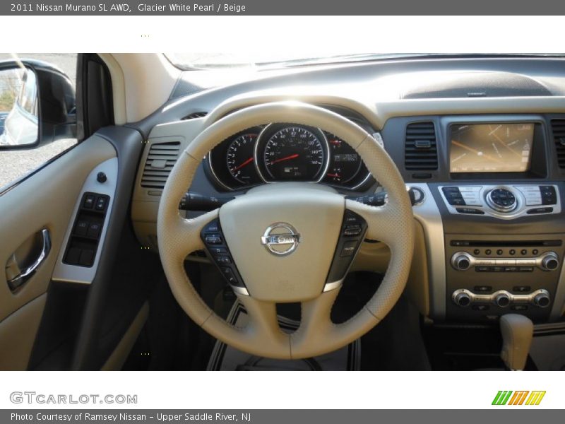 Glacier White Pearl / Beige 2011 Nissan Murano SL AWD