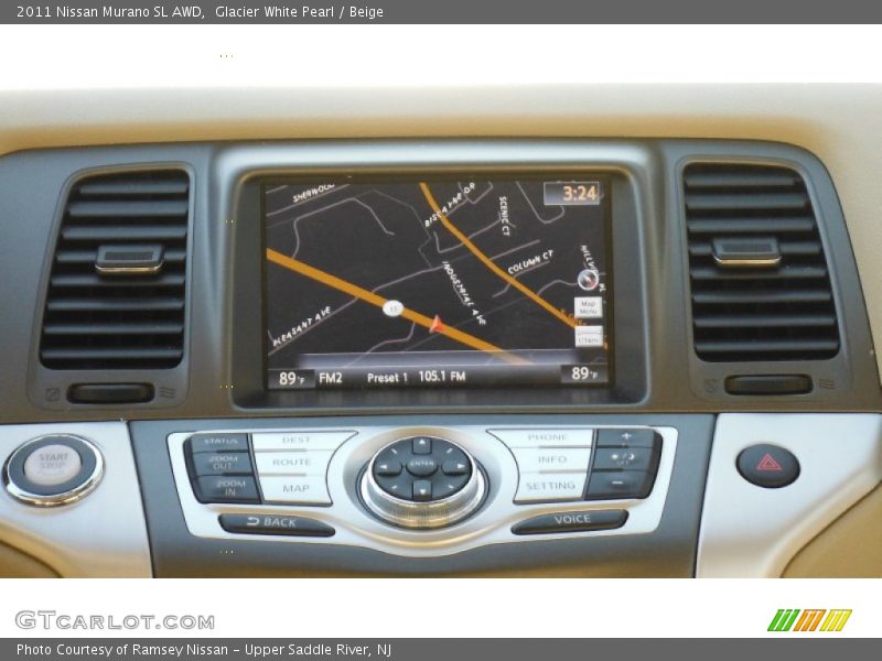 Glacier White Pearl / Beige 2011 Nissan Murano SL AWD