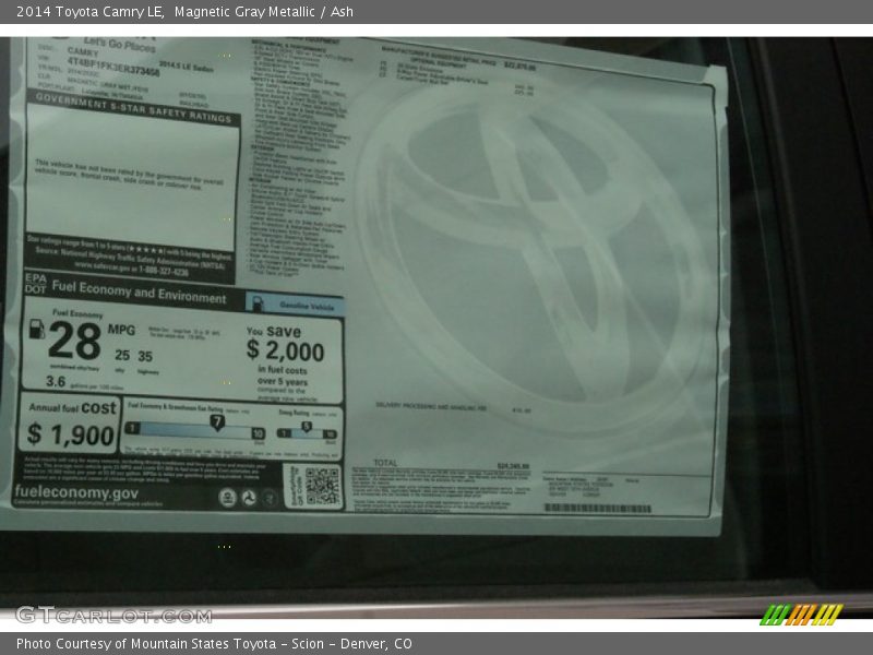 Magnetic Gray Metallic / Ash 2014 Toyota Camry LE