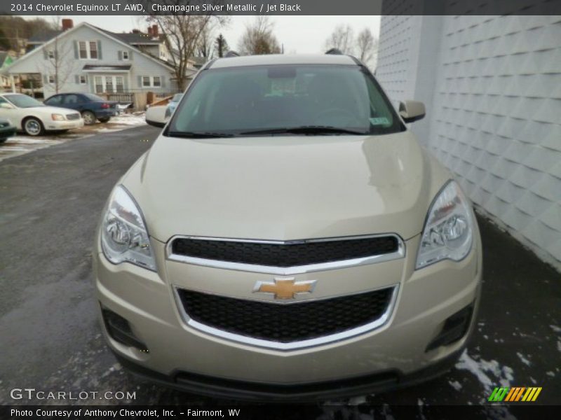 Champagne Silver Metallic / Jet Black 2014 Chevrolet Equinox LT AWD