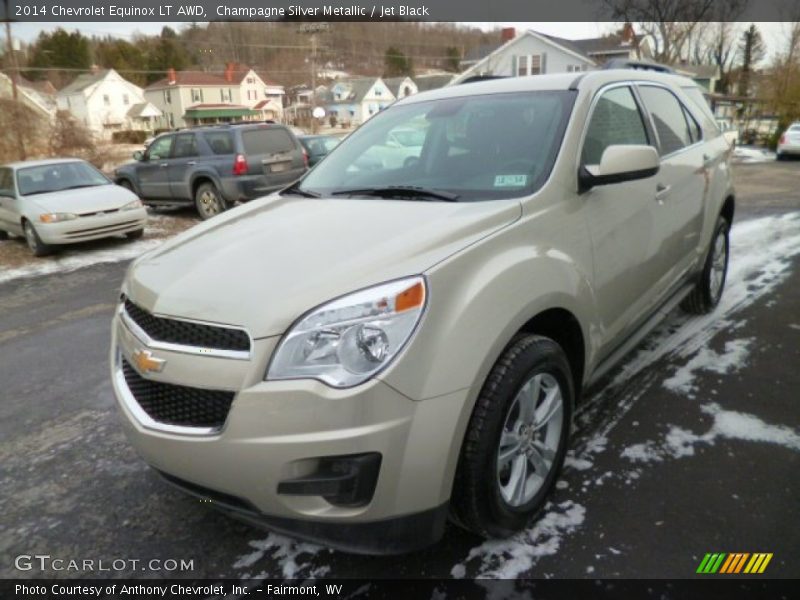 Champagne Silver Metallic / Jet Black 2014 Chevrolet Equinox LT AWD