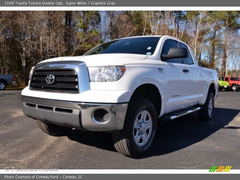 Super White / Graphite Gray 2008 Toyota Tundra Double Cab
