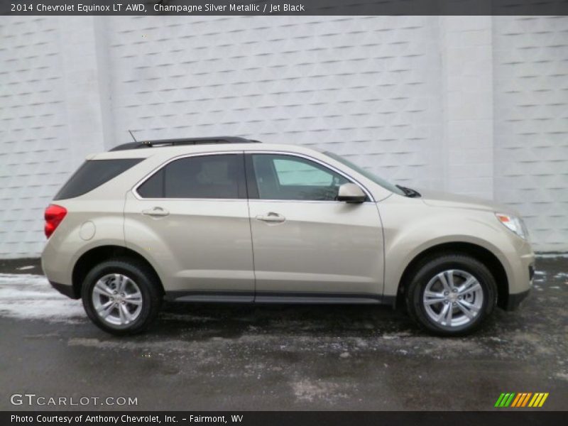 Champagne Silver Metallic / Jet Black 2014 Chevrolet Equinox LT AWD
