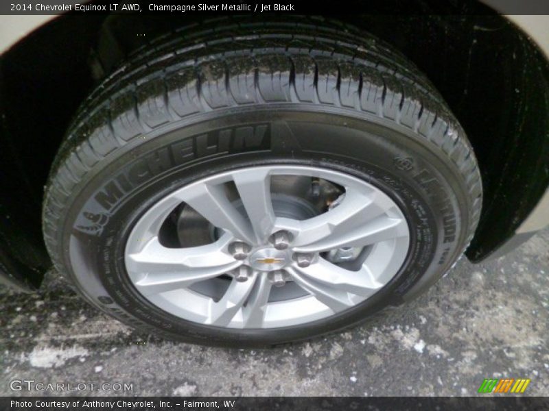 Champagne Silver Metallic / Jet Black 2014 Chevrolet Equinox LT AWD