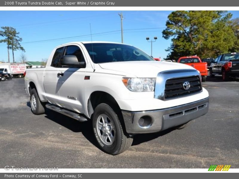 Super White / Graphite Gray 2008 Toyota Tundra Double Cab