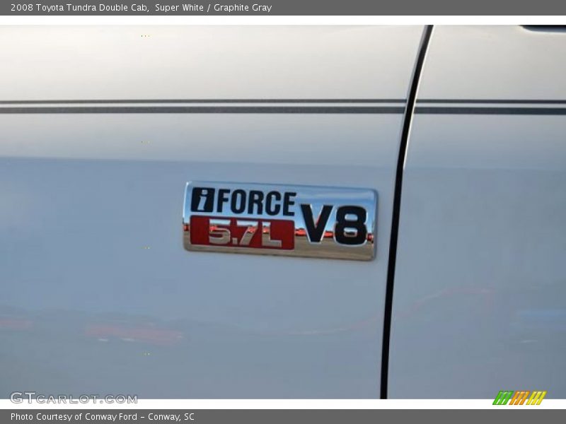 Super White / Graphite Gray 2008 Toyota Tundra Double Cab