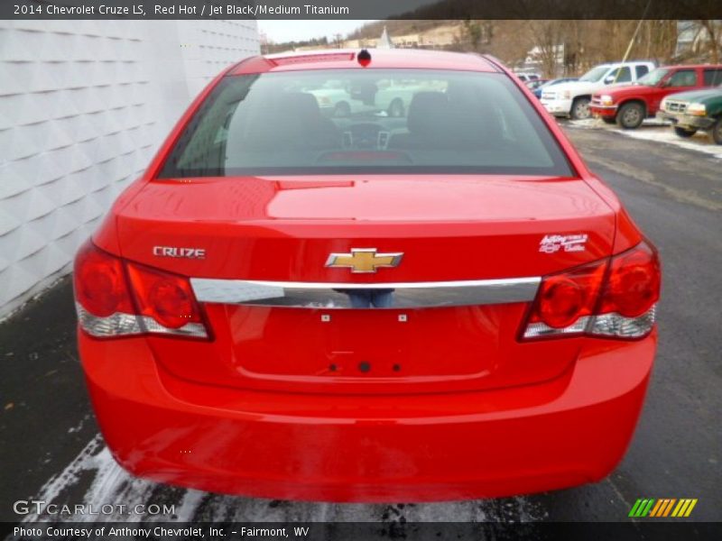 Red Hot / Jet Black/Medium Titanium 2014 Chevrolet Cruze LS