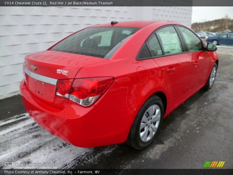 Red Hot / Jet Black/Medium Titanium 2014 Chevrolet Cruze LS