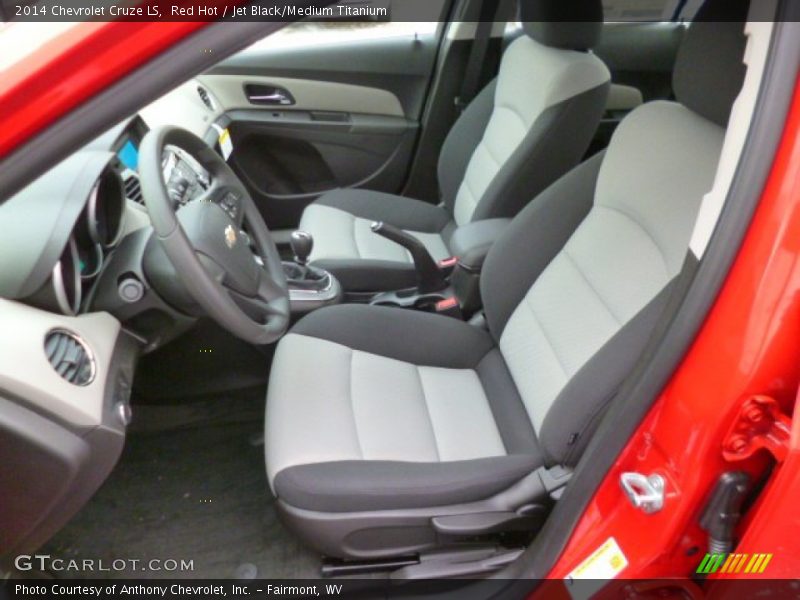 Red Hot / Jet Black/Medium Titanium 2014 Chevrolet Cruze LS