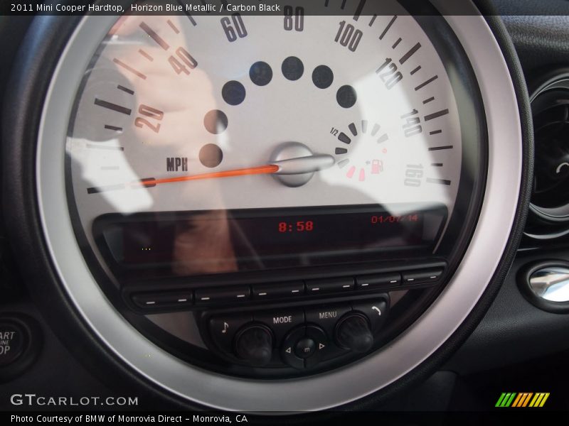 Horizon Blue Metallic / Carbon Black 2011 Mini Cooper Hardtop