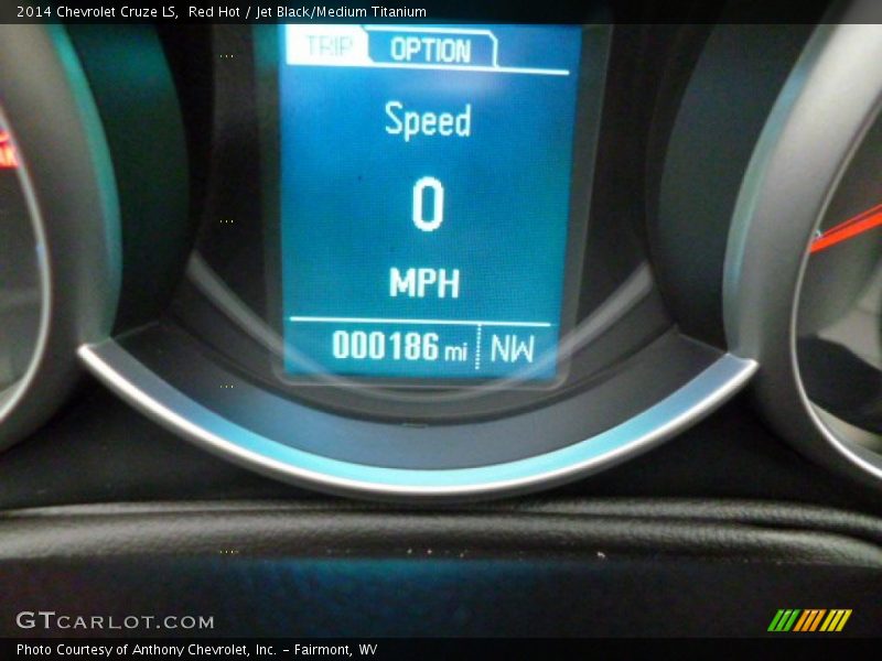 Red Hot / Jet Black/Medium Titanium 2014 Chevrolet Cruze LS