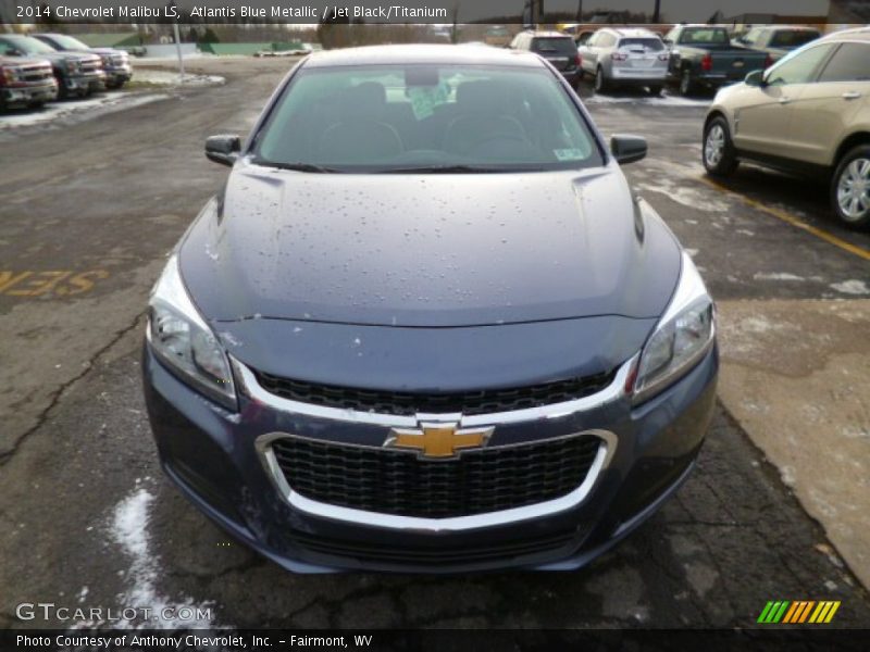 Atlantis Blue Metallic / Jet Black/Titanium 2014 Chevrolet Malibu LS