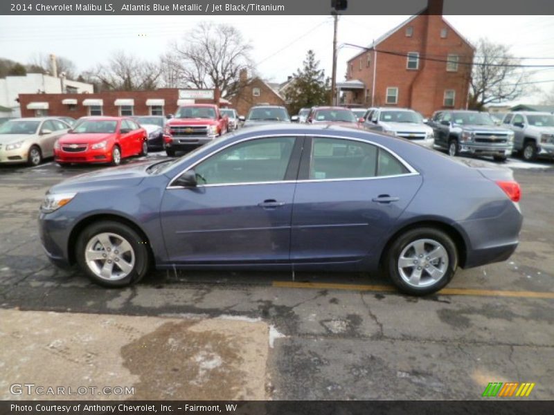 Atlantis Blue Metallic / Jet Black/Titanium 2014 Chevrolet Malibu LS