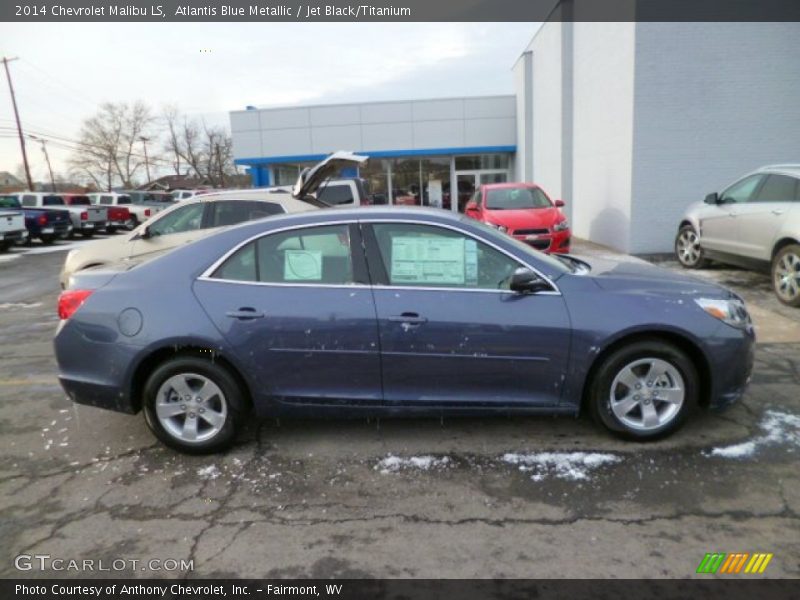 Atlantis Blue Metallic / Jet Black/Titanium 2014 Chevrolet Malibu LS