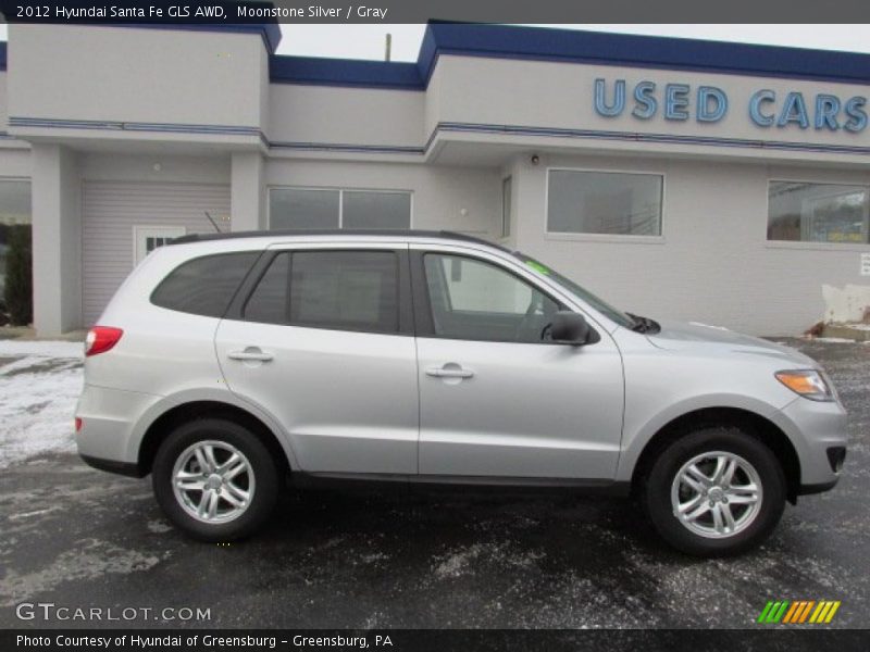 Moonstone Silver / Gray 2012 Hyundai Santa Fe GLS AWD