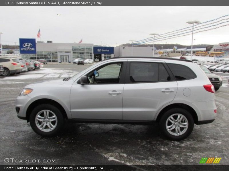 Moonstone Silver / Gray 2012 Hyundai Santa Fe GLS AWD