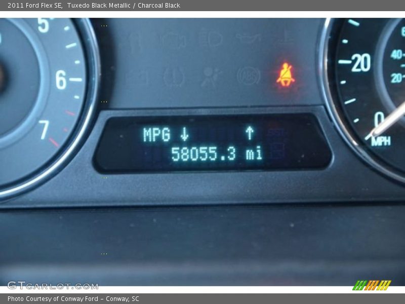 Tuxedo Black Metallic / Charcoal Black 2011 Ford Flex SE