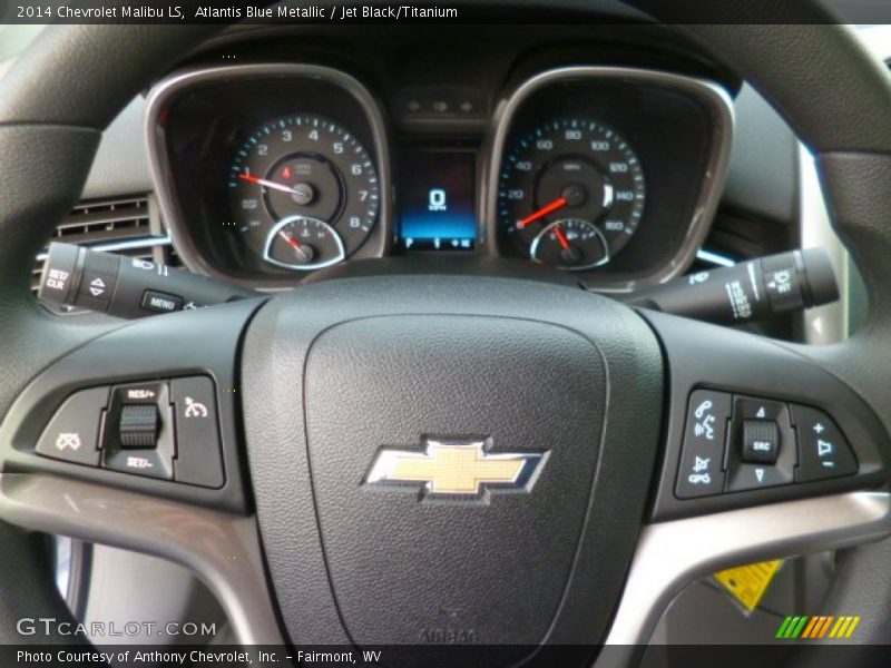Atlantis Blue Metallic / Jet Black/Titanium 2014 Chevrolet Malibu LS