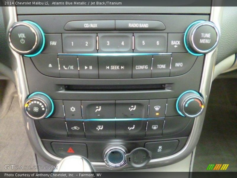 Atlantis Blue Metallic / Jet Black/Titanium 2014 Chevrolet Malibu LS